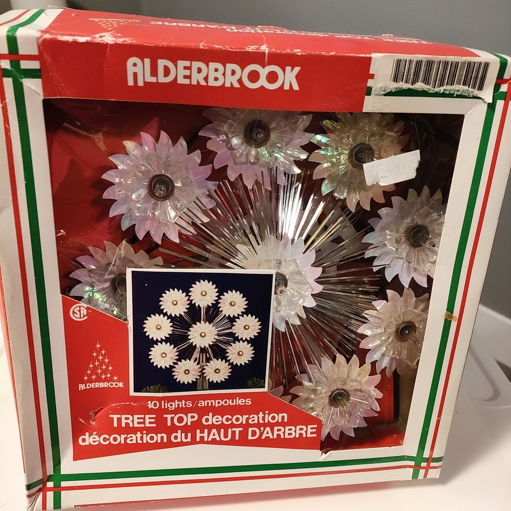 Vintage Alderbrook Christmas Tree Top Decoration with Lights